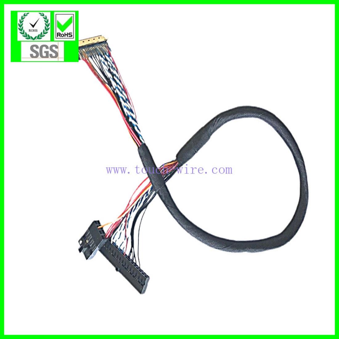 Wireharness LVDS CABLE IPEX 20453-030T(PCB TYPE)  to Dupon 2*15PIN