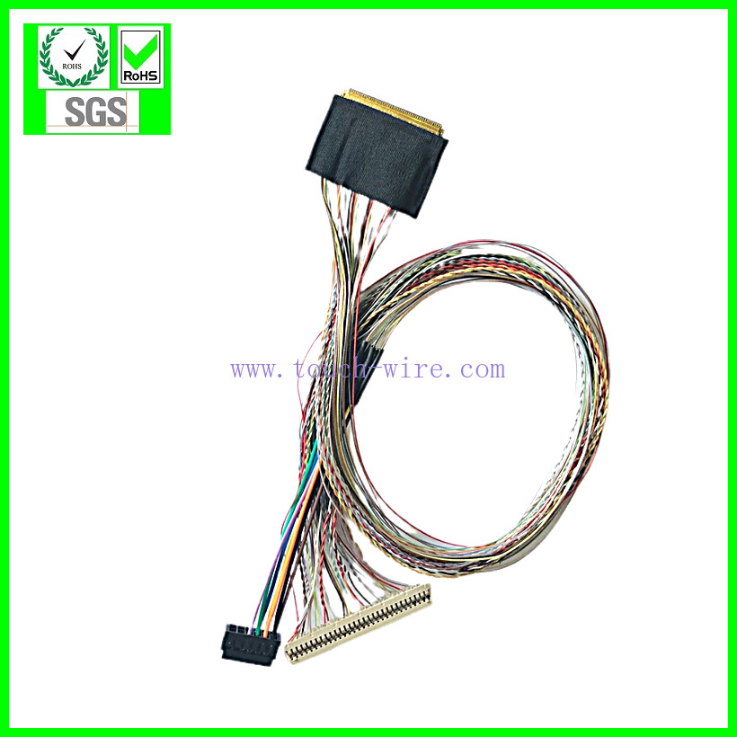 LVDS CABLE: IPEX 20453-050T-11 to HRS DF14-30S-1.25 and HRS DF11