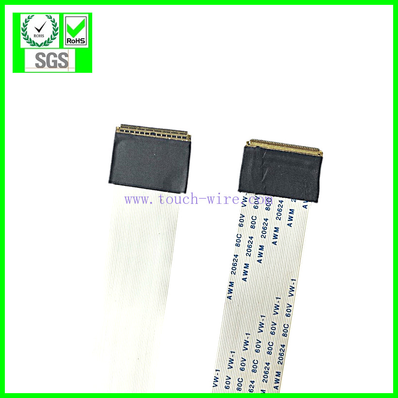 LVDS CABLE: FFC for Double IPEX 20453-240T,IPEX 20765-040E,1 to 40 connect