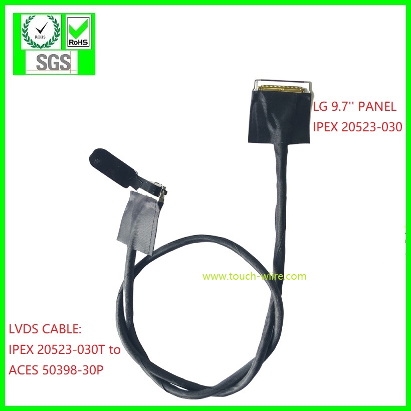 LVDS CABLE,IPEX 20523-030T and aces 50398,UL10005 40# coaxial cable.