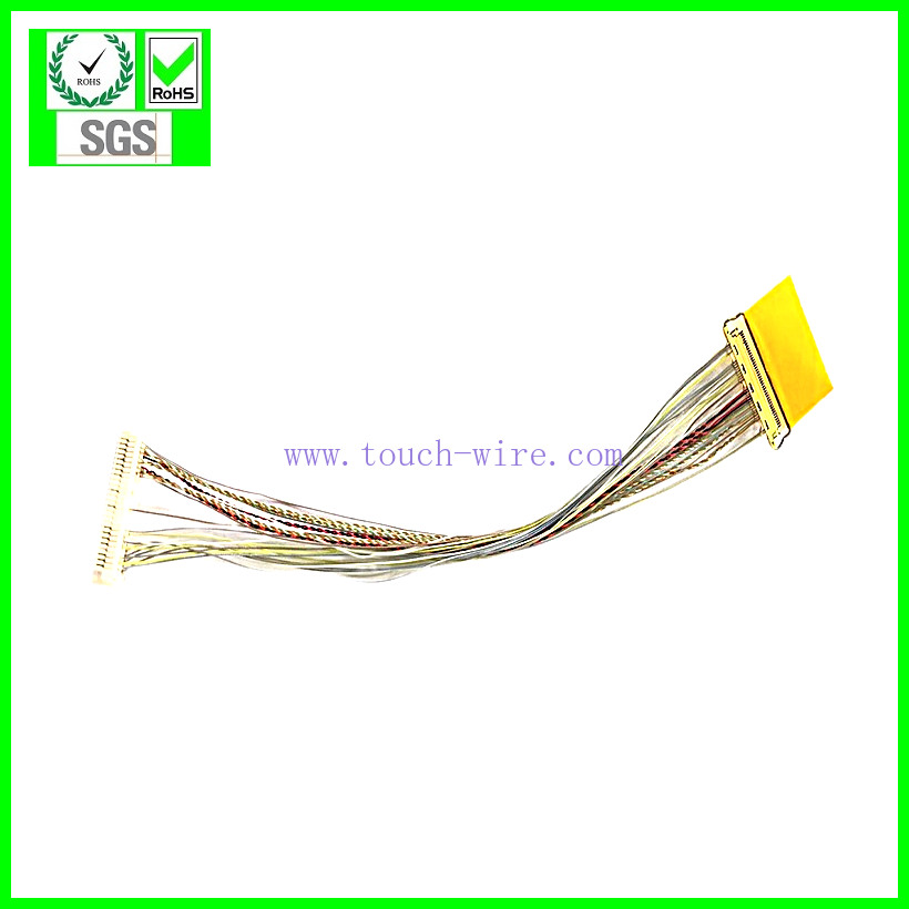 LVDS Kable, LCD cable, ipex 20453-040T and JST SHLDP-40P, UL10064 32# Teflon
