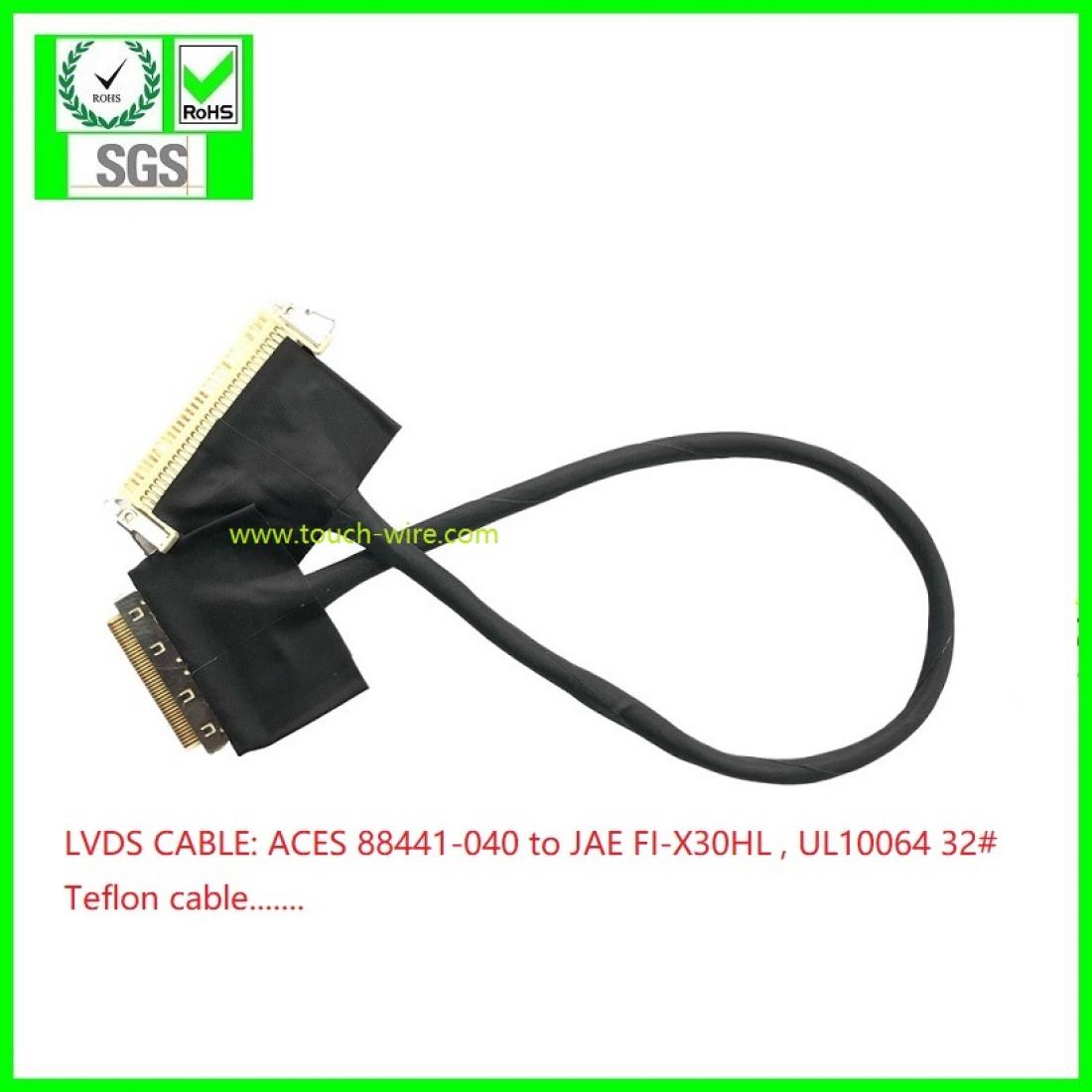 lvds cable , ACES 88441 to FI-X30HL,wire harness assembly