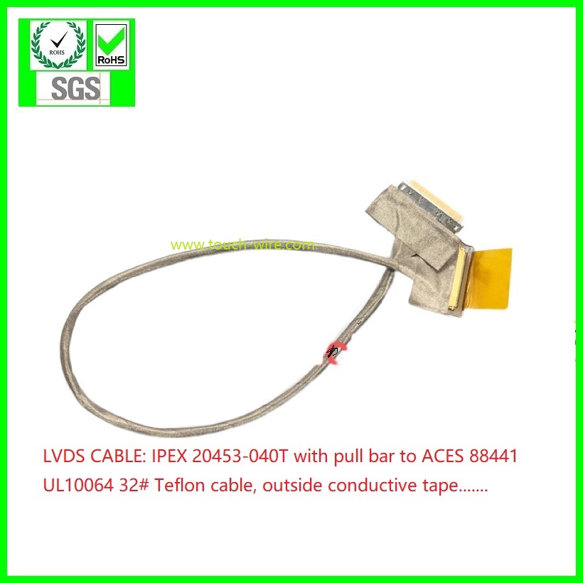 lvds cable , ACES 88441 to FI-X30HL,wire harness assembly