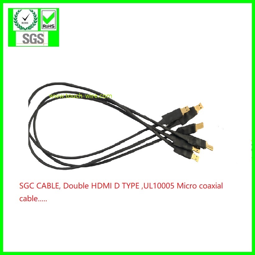 4k2k LVDS CABLE ,SGC CABLE,eDP CABLE, Double Micro HDMI type D, UL1354 40# coaxial