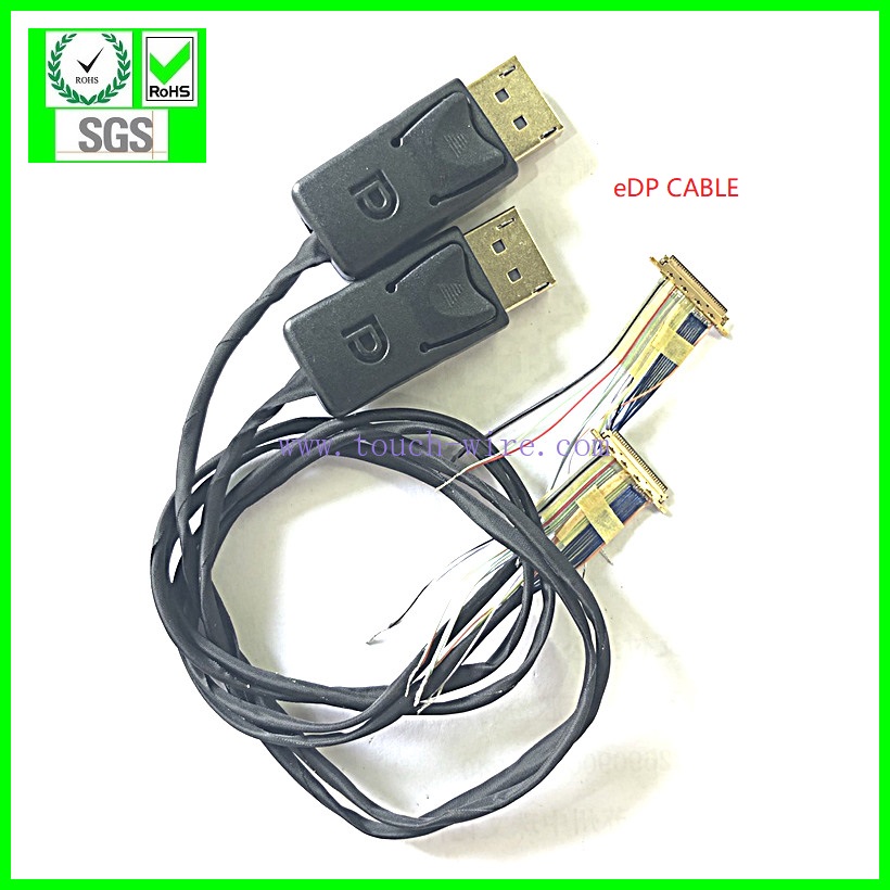 eDP CABLE, ACES 88441-040 to Displayport male ,micro coaxial cable