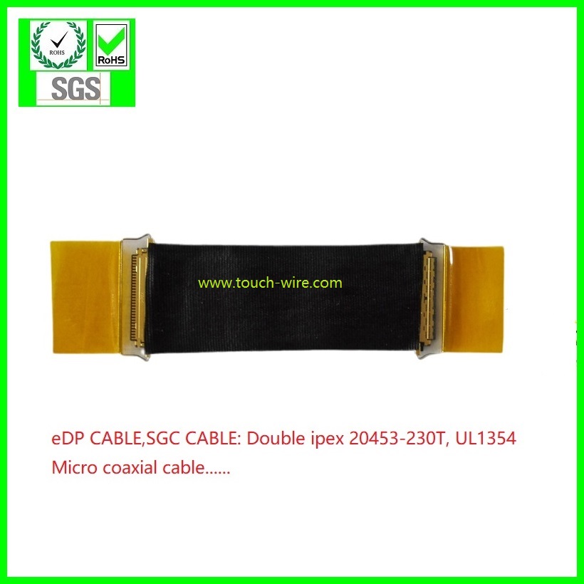 eDP CABLE,SGC CABLE, Double IPEX 20453-230T-11  UL10005 40AWG CABLE