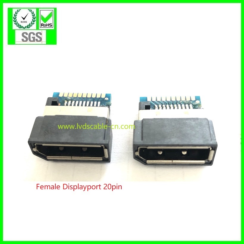 Female Displayport 20pin ,eDP connector