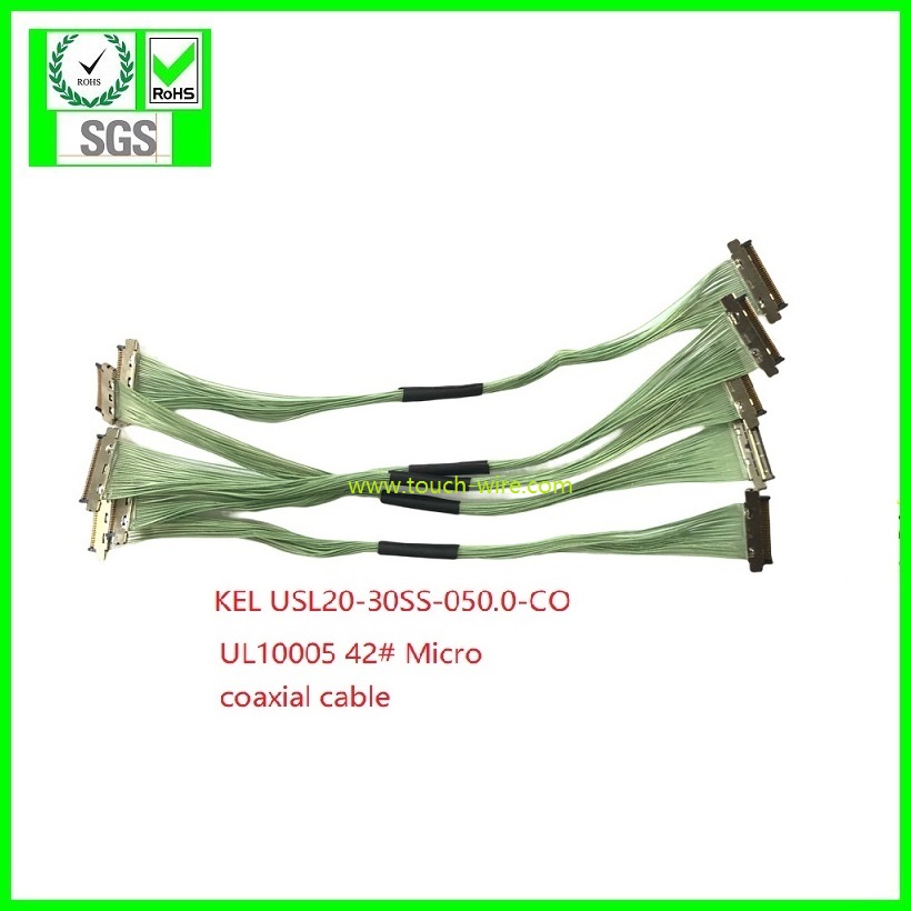 KEL USL20-30SS-050.0-CO,UL1354 42# Micro coaxial cable 
