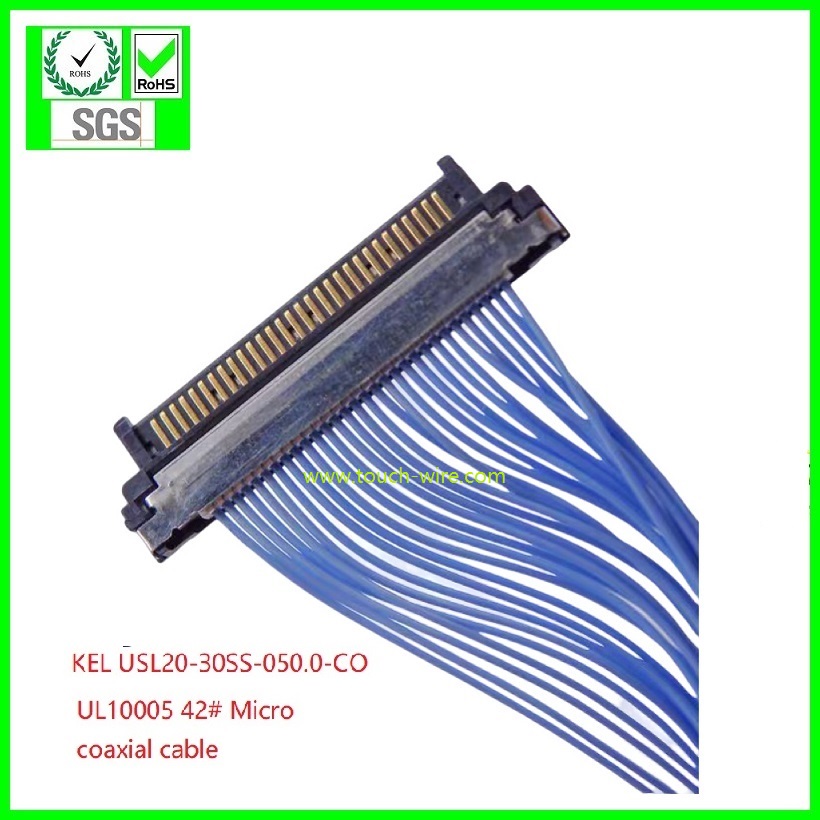 KEL USL20-30SS-050.0-CO,UL1354 42# Micro coaxial cable 
