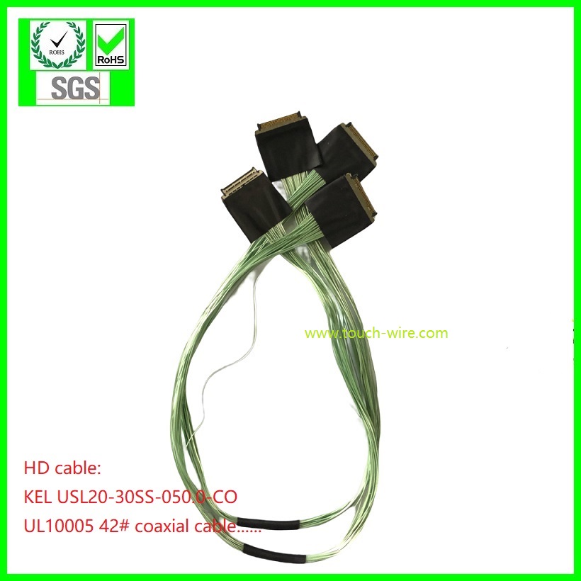KEL USL20-30SS-050.0-CO,UL1354 42# Micro coaxial cable  