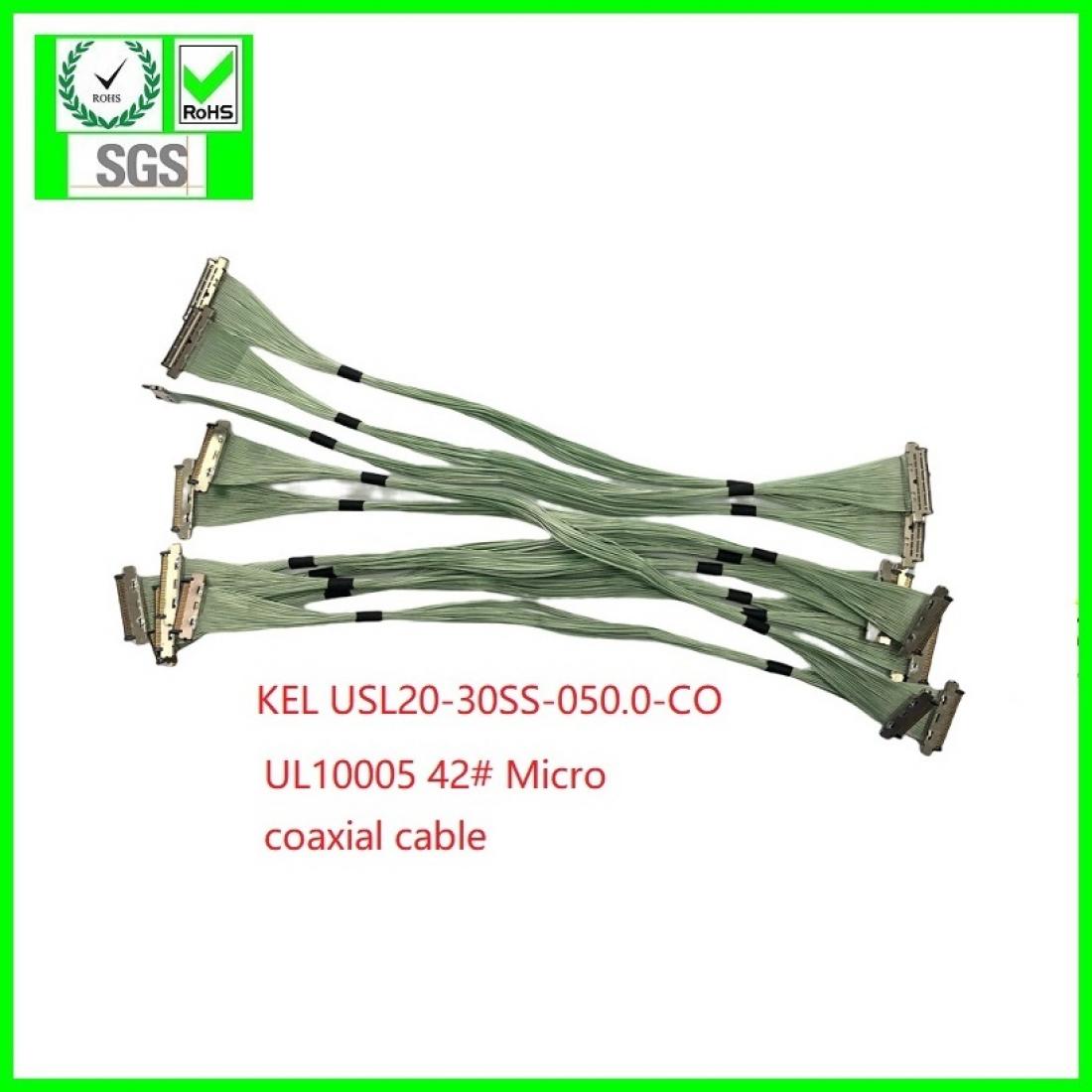 KEL USL20-30SS-050.0-CO,UL1354 42# Micro coaxial cable   