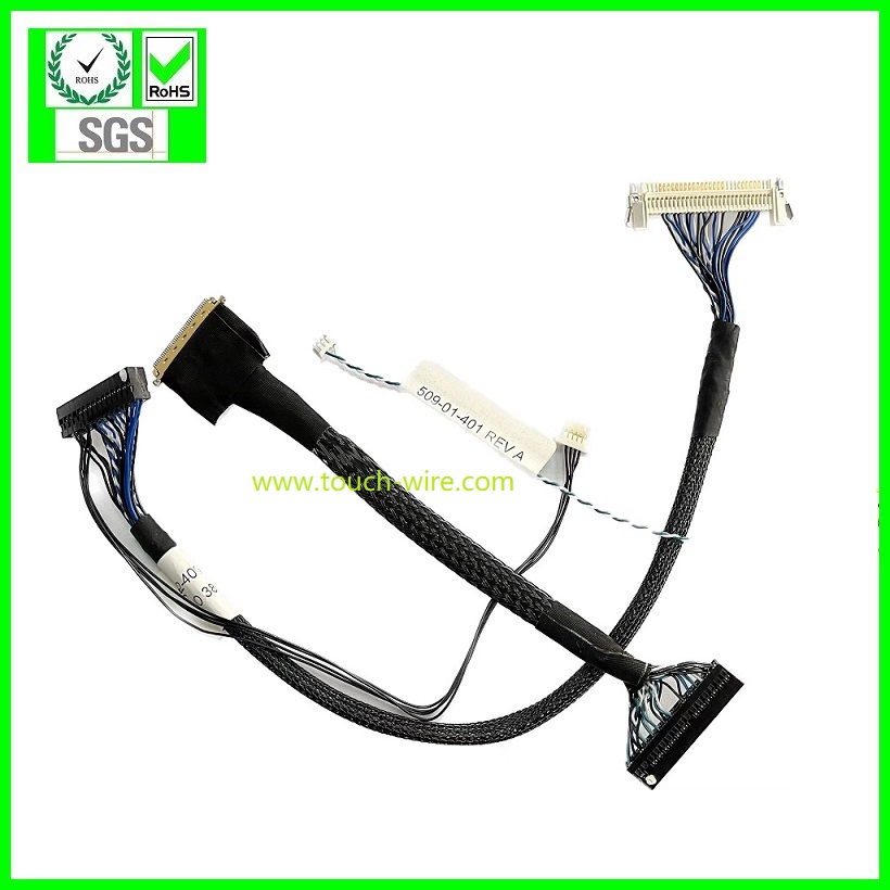 Wire harness assembly LVDS CABLE JAE FI-X30HL to Dupon 2*15PIN and B/L cable 
