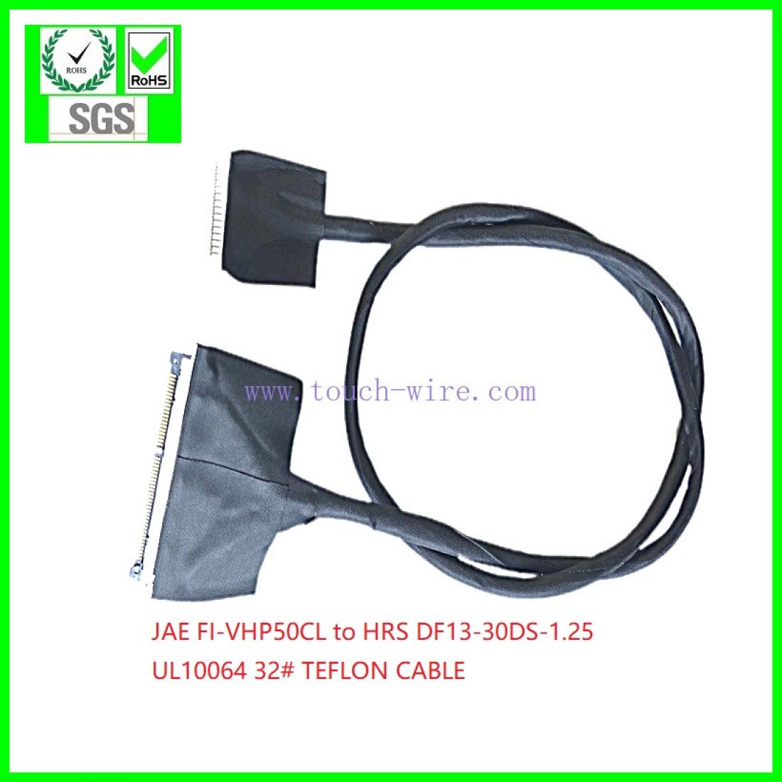 LVDS CABLE,JAE FI-VHP50CL  to Hirose DF13-40DS-1.25