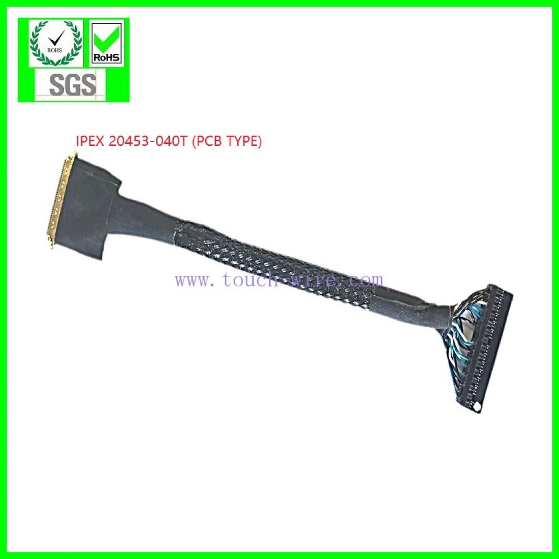  LVDS CABLE  ipex 20453-040 (PCB TYPE) to Dupon 2*15PIN 